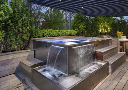 Water features and spas